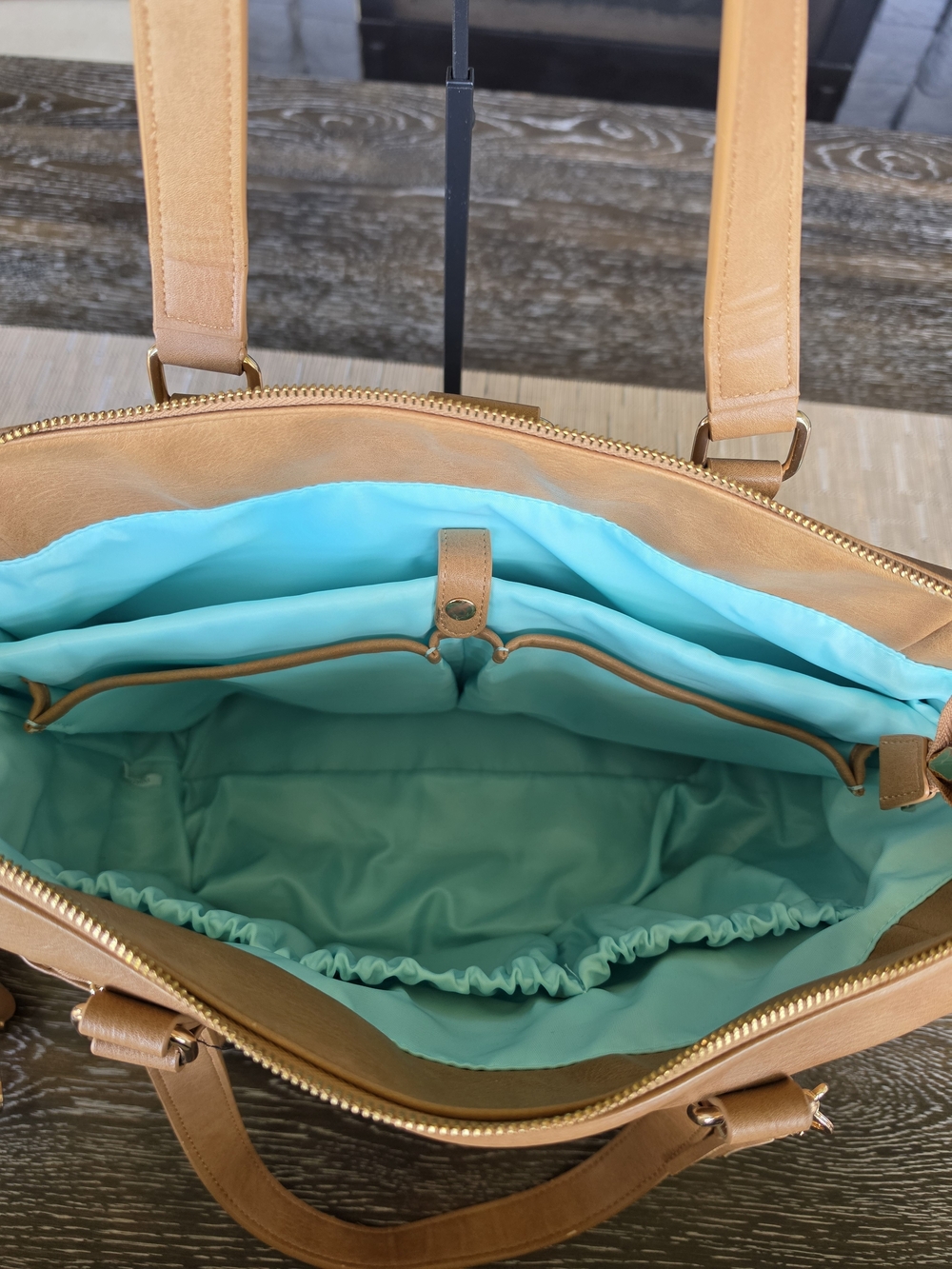 White Elm Gemini Convertible Backpack/Tote Bag - ALMOND - Picture 3 of 8